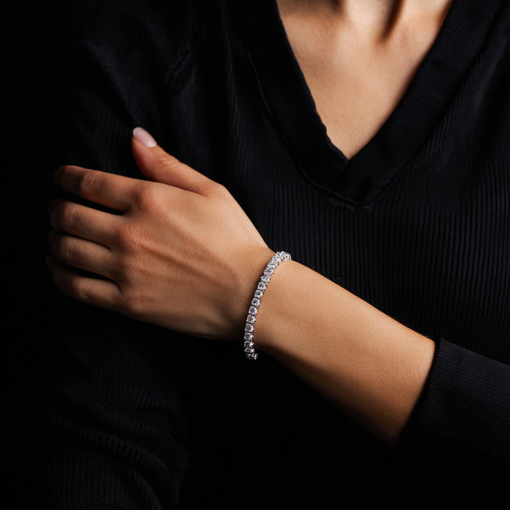 Tennis Bracelet with diamonds "Celest" 3mm