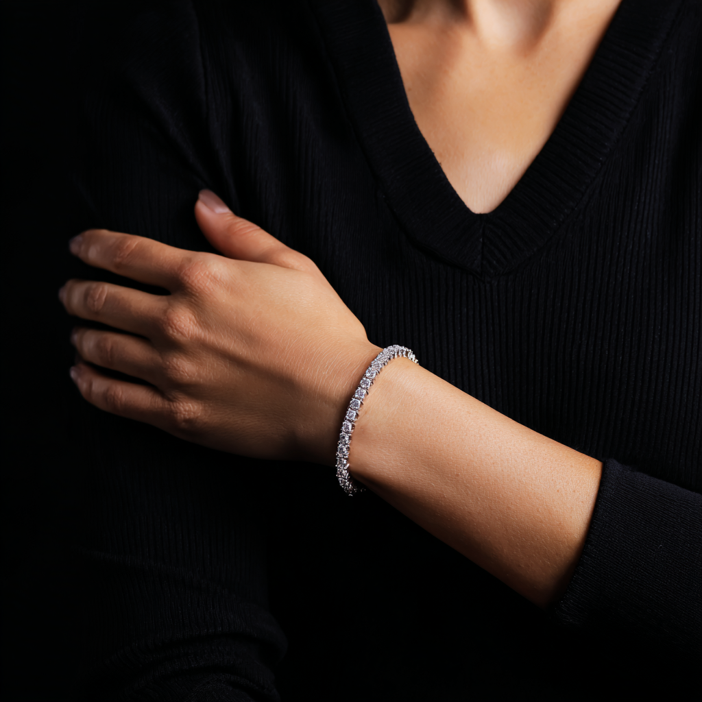 Tennis Bracelet with diamonds "Celest" 3mm